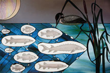 LOON WITH BEVELED FISH PANELS