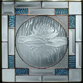 8" ROUND WATER LILY WITH BORDER