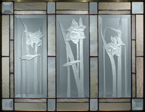 THREE 4X10 DAFFODIL PANELS WITH BORDER