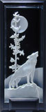 DEEPLY ETCHED HOWLING WOLF